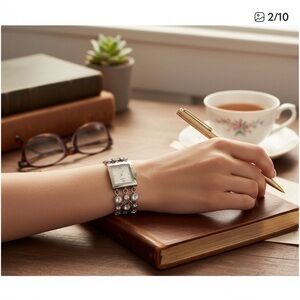 Guess Women's Silver Tone  Watch